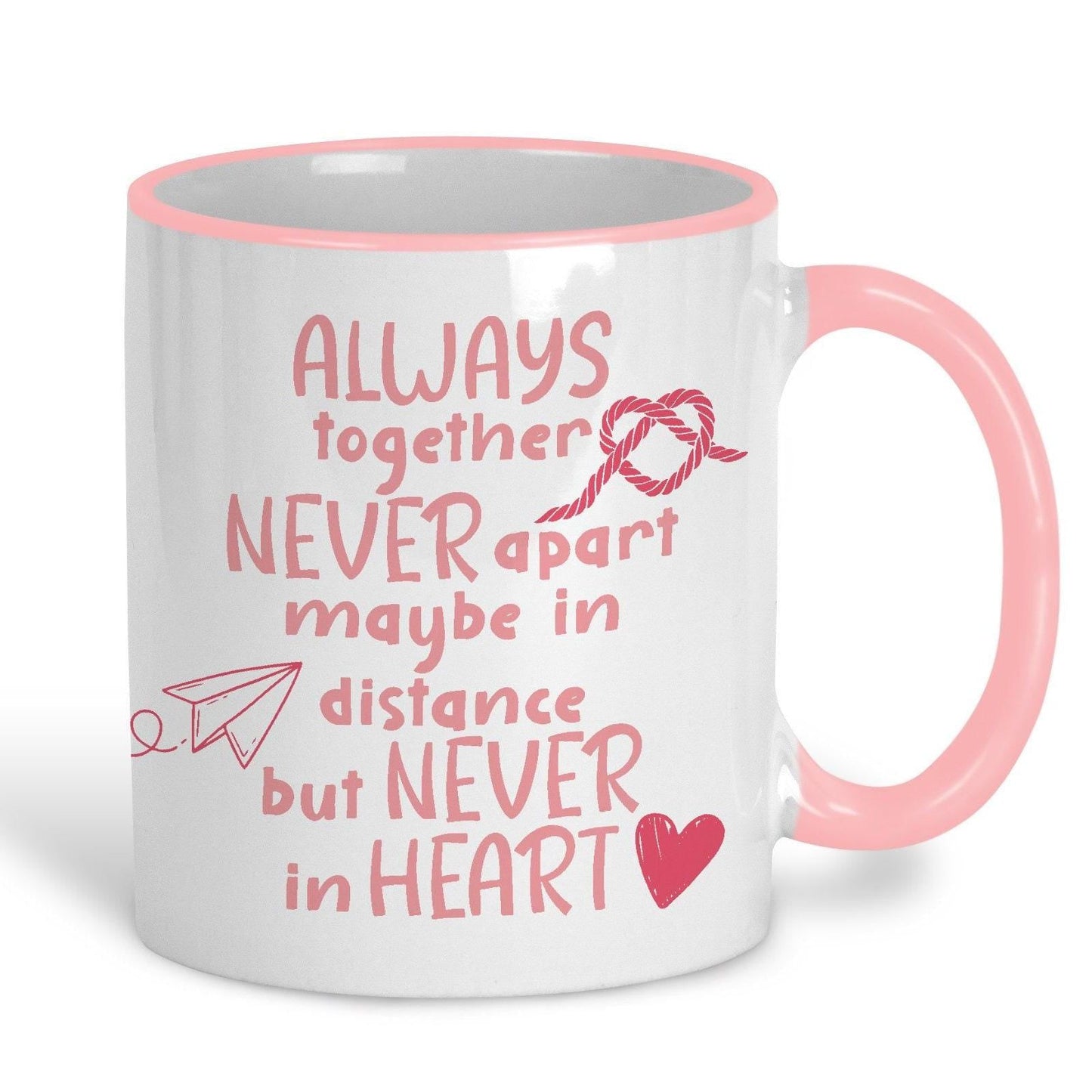 Always Together Never Apart Long Distance Personalised Mug