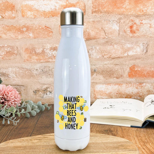 Making That Bees and Honey - Cockney Rhyming Slang Dialect - Personalised Water Bottle