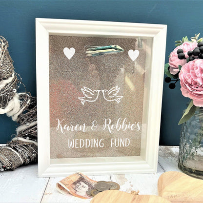 Wedding Fund Doves - Money Box - Personalised Gift - Engagement Savings