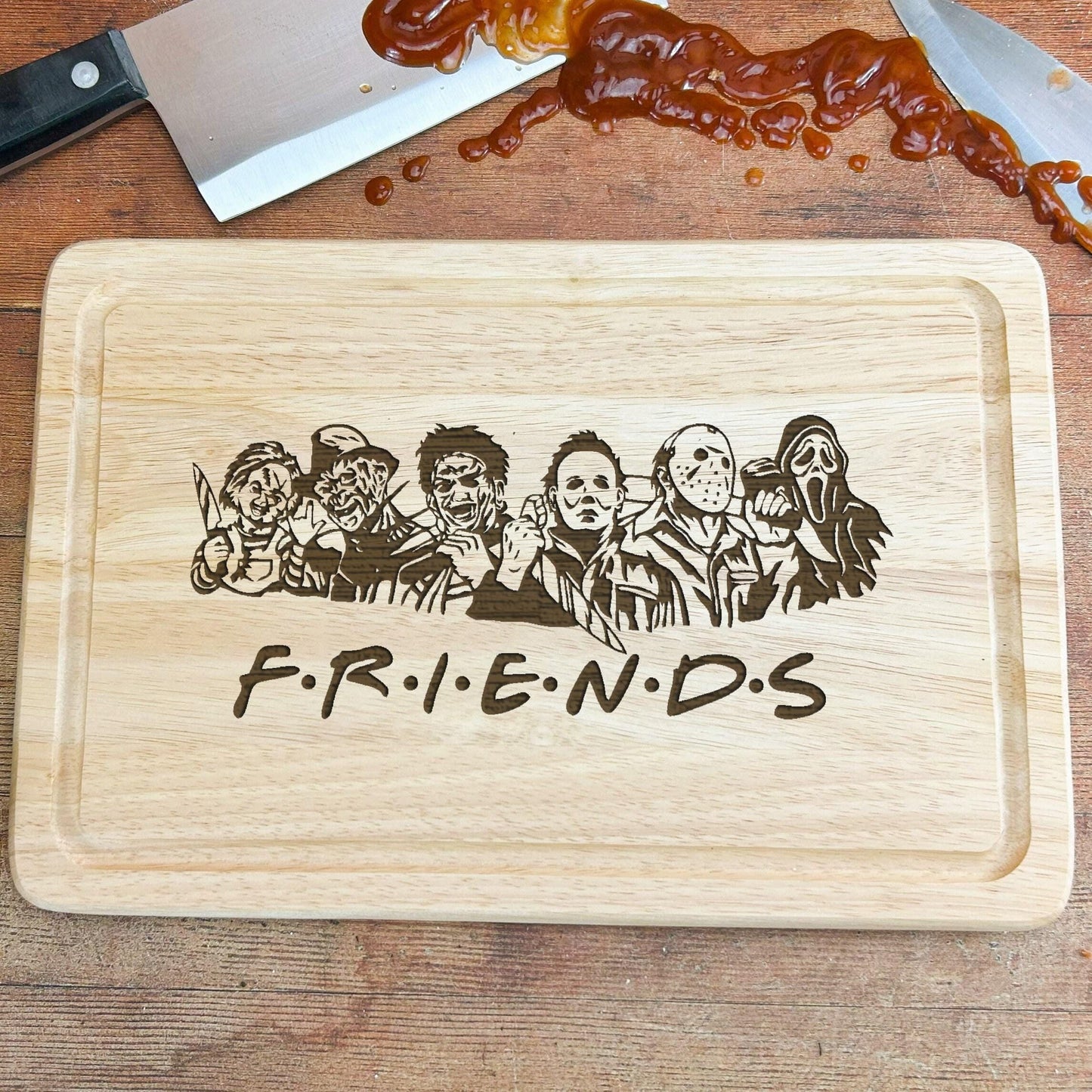 Friends Horror Movie Chopping Board - Scary Film Character Chopping Board