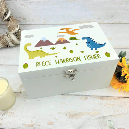 Dinosaur Prehistoric Trex Children's Memory Toy Box - Personalised Gift