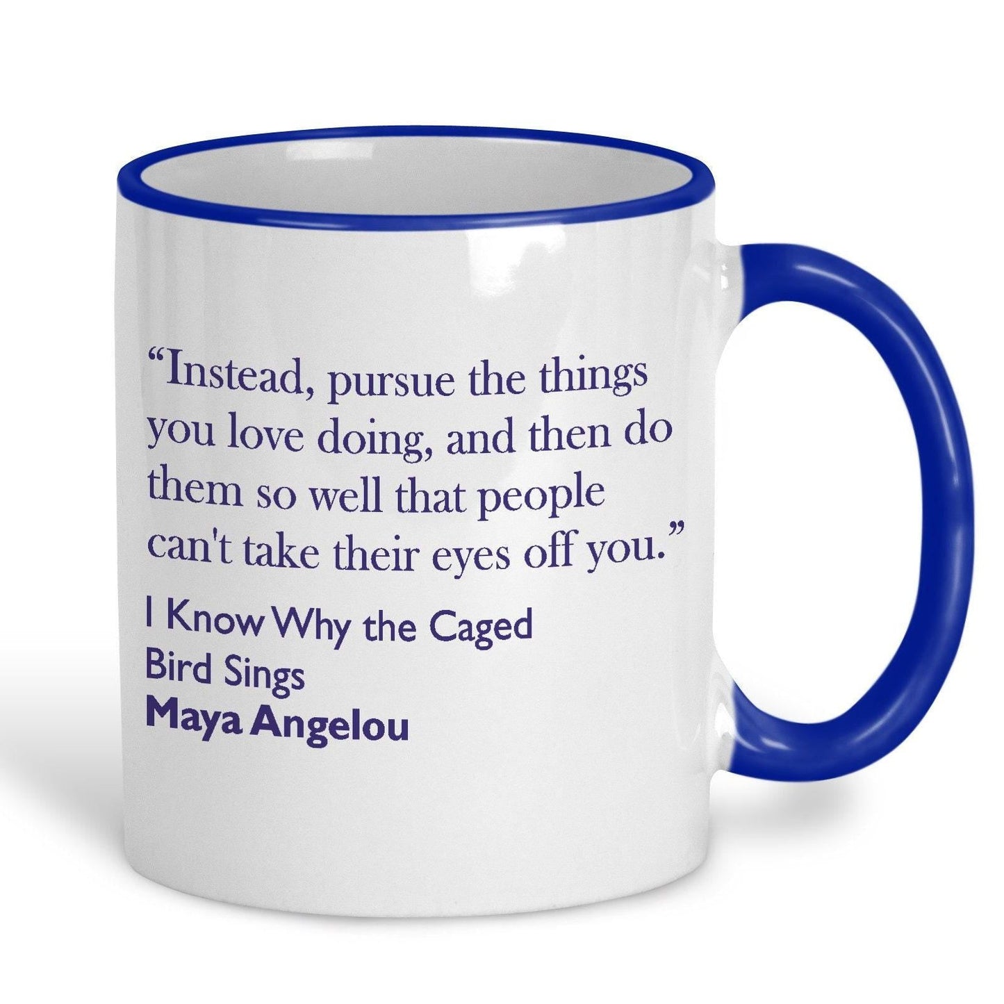 Maya Angelou I Know Why The Caged Bird Sings Book Quote Personalised Ceramic Mug