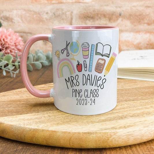Teacher Supplies Doodles Personalised Ceramic Mug