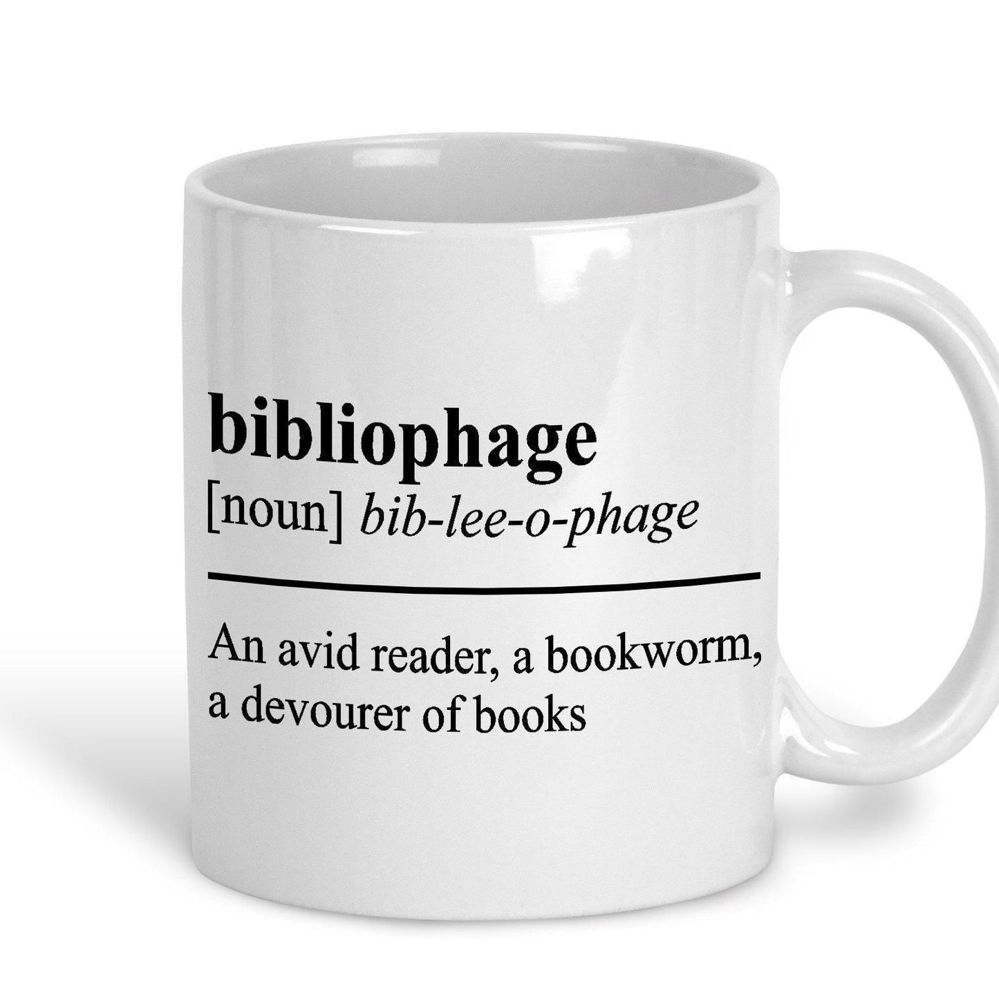 Bibliophage Definition Personalised Reader's Ceramic Mug