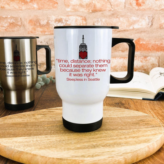 Sleepless In Seattle Long Distance Love Valentine's Day Girlfriend Boyfriend Travel Mug Personalised