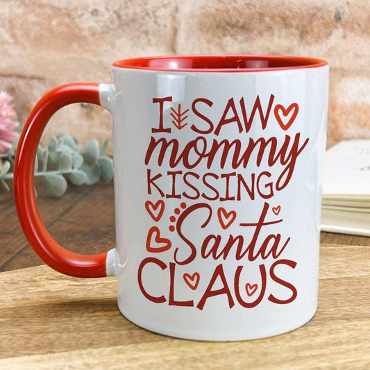 I Saw Mommy Kissing Santa Claus Jackson Five 5 Christmas Song Lyrics Personalised Ceramic Mug