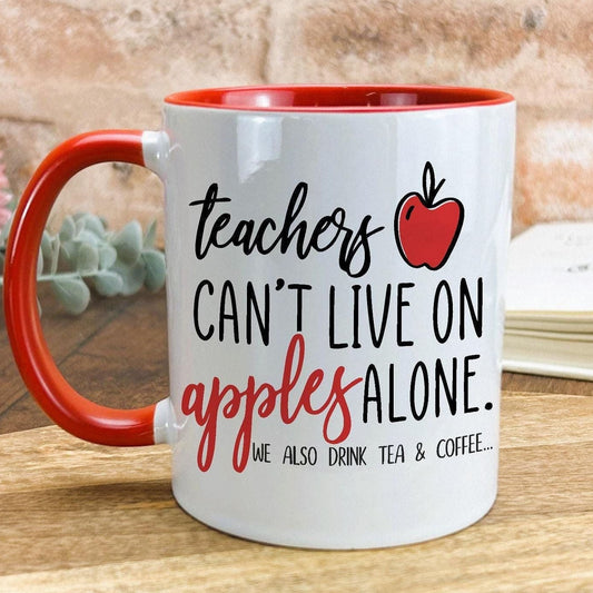 Apples Alone Teacher Personalised Mug