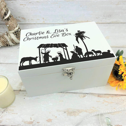 Nativity Scene Silhouette - Christmas Eve Box - Personalised Gift - Baby Jesus Christian Gift