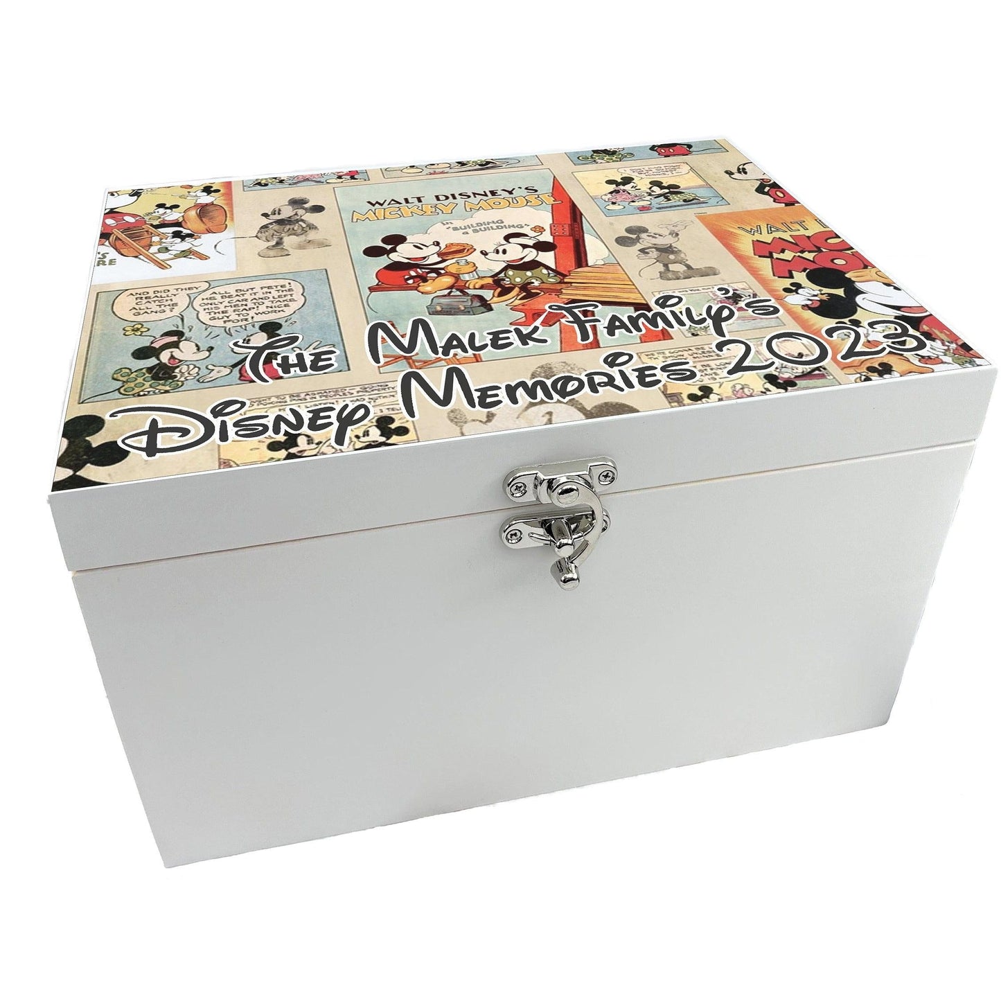 Disney Comic Personalised Memory Storage Box - Vintage Retro Design - Personalised Gift