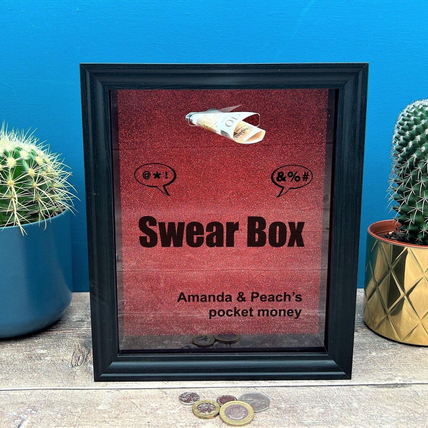 Swear Jar Money Box Fund - Swearing Potty Mouth - Personalised Gift