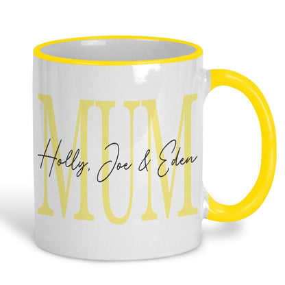 Mum and Children's Names Mother's Day Personalised Ceramic Mug