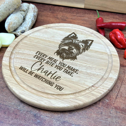 Yorkshire Terrier Dog - Personalised Chopping Board