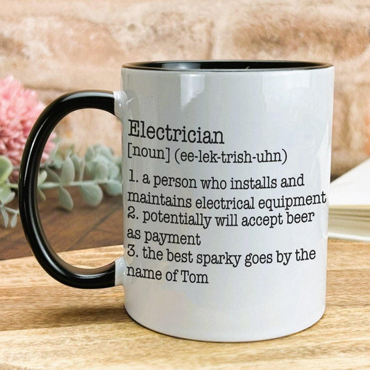 Electrician Definition Sparky Personalised Ceramic Mug