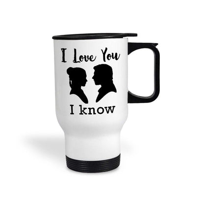 I Love You I Know Star Wars Valentine Personalised Travel Mug