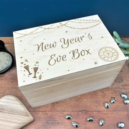 New Years Day Eve Hamper Gift Treats Personalised Box Family Gift Festive Winter