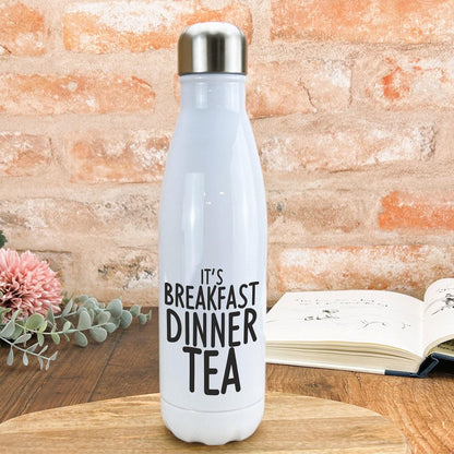 It's Breakfast Dinner Tea Mancunian Quote - Personalised Water Bottle