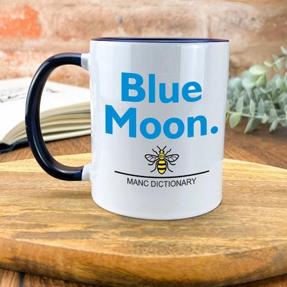 Blue Moon - Manc Dictionary - Personalised Ceramic Mug