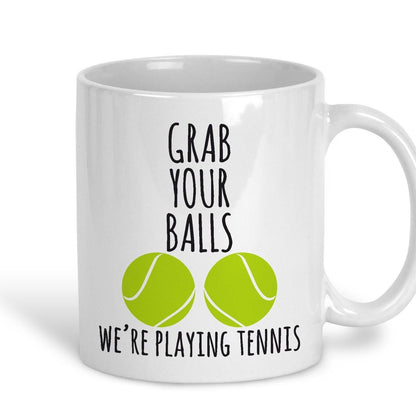 Grab Your Balls Tennis Personalised Sport Mug