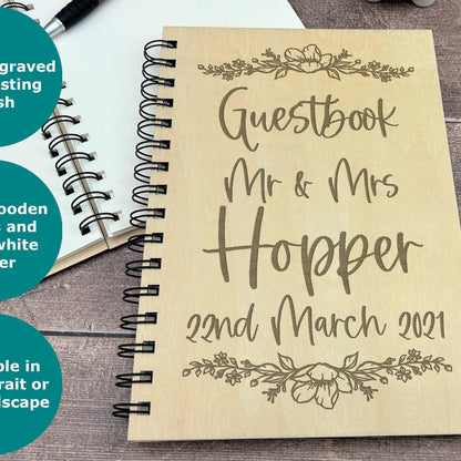 Floral Design - Personalised Wedding Guest Book