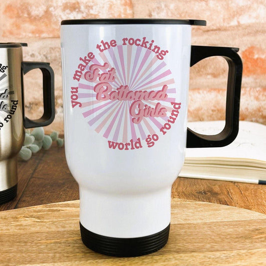 Queen Fat Bottomed Girls Music Lyrics Travel Mug Personalised Gift
