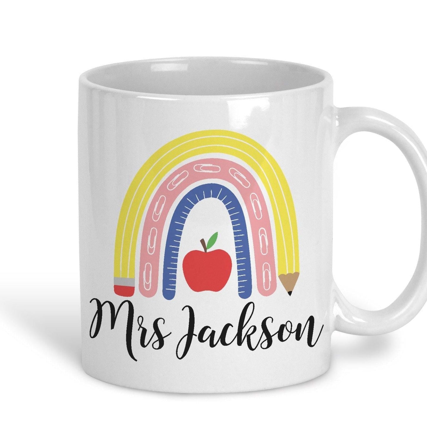 Teacher Rainbow Personalised Ceramic Mug
