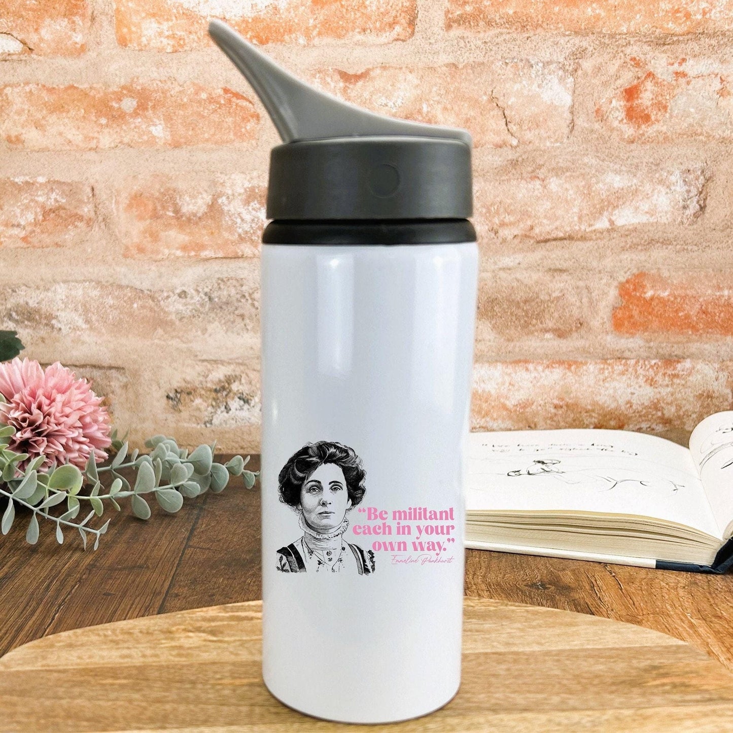 Emmeline Pankhurst Quote - Personalised Water Bottle