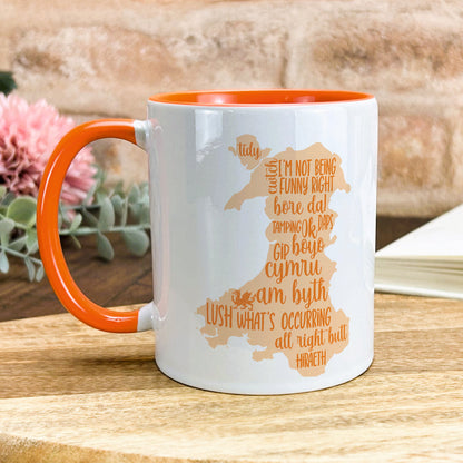 a coffee mug with a map of ireland on it