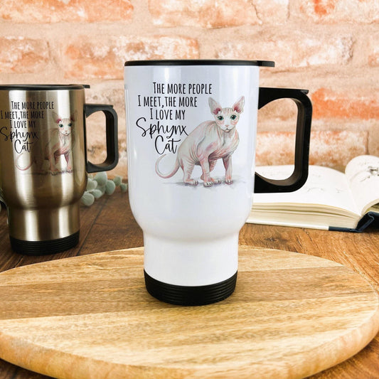 Sphynx Cat Travel Mug Personalised Gift