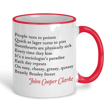 John Cooper Clarke Beasley Street Poetry Quote Mug
