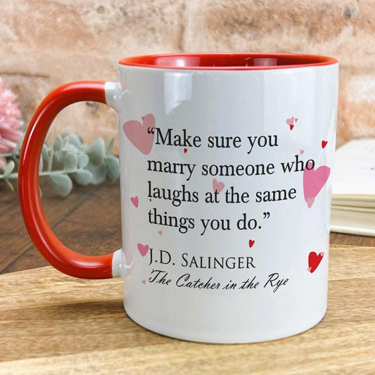 Catcher In The Rye J.D. Salinger Book Quote Personalised Valentine's Day Ceramic Mug