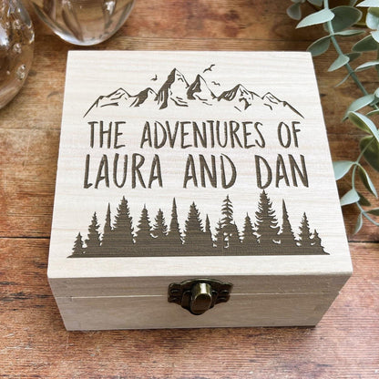 Adventures Personalised Wooden Memory Box  - Personalised Day