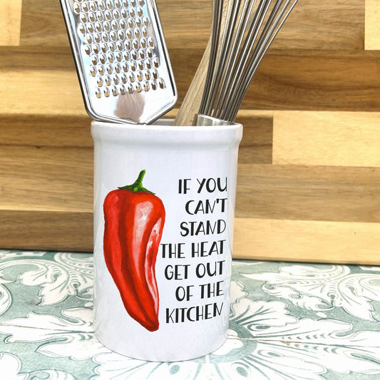 Can't Stand The Heat Chilli Pepper Hot Kitchen Utensil Holder