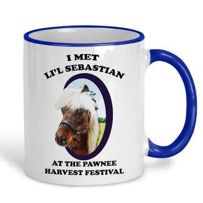 I Met Li'l Sebastian Parks and Recreation TV Show Ceramic Mug