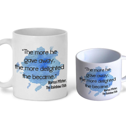 The Rainbow Fish Quote Literature Personalised Gift Mug Polymer First Unbreakable