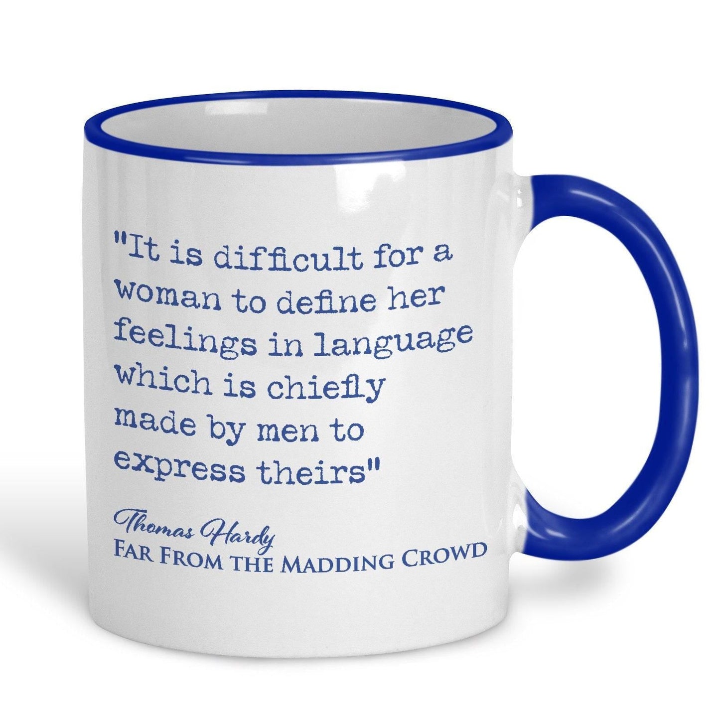 Far From the Madding Crowd Thomas Hardy Book Quote "difficult for a woman to define feelings" Classic Literature Mug