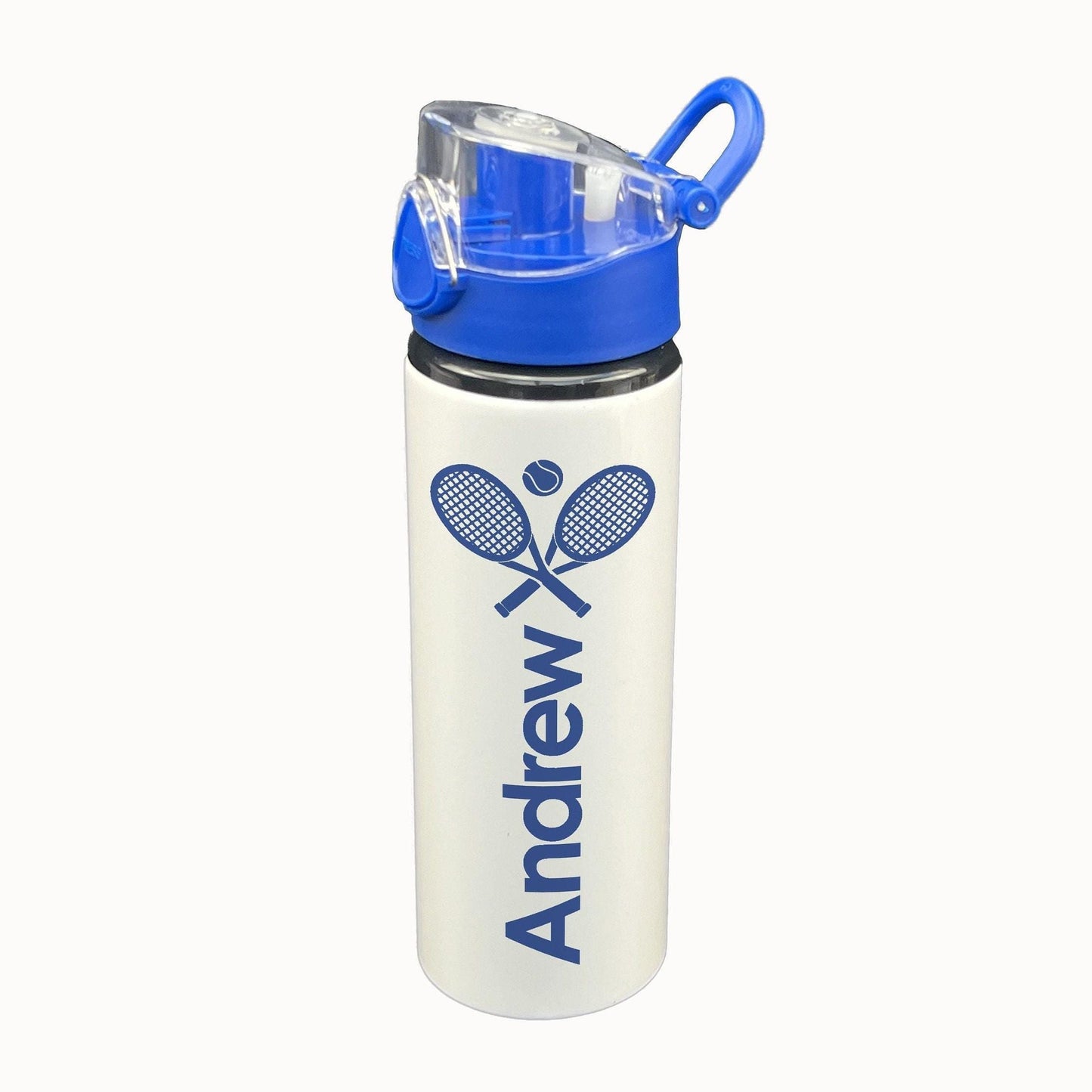 Name and Tennis Exercise Training Gift Hydration Gym Fitness Flip Cap Water Bottle