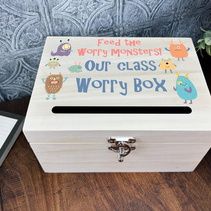 Colourful Monsters Worry Box - Primary School Personalised Dropbox
