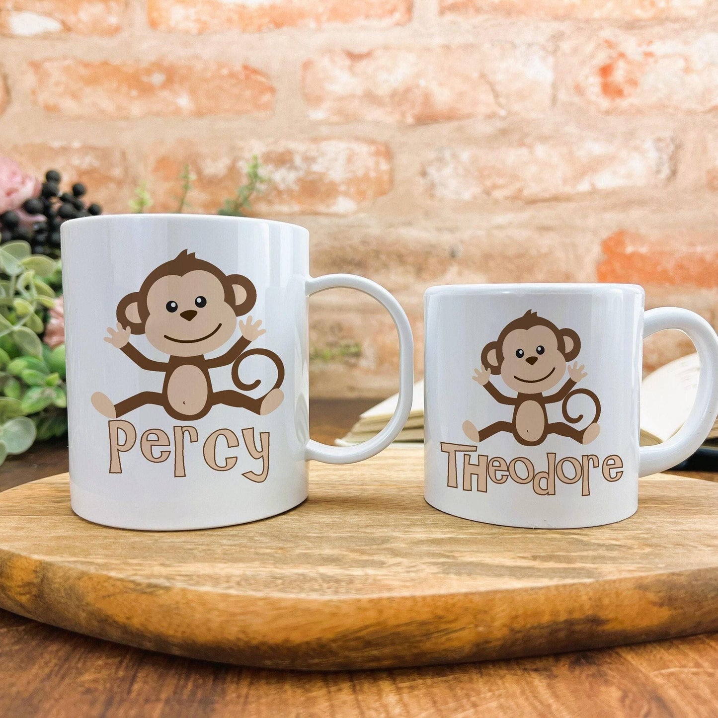 Cheeky Monkey Children's Personalised Mug Unbreakable Kids Toddler Gift First Child Safe