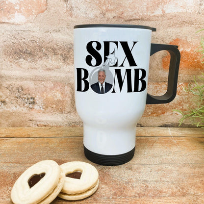 Tom Jones Sex Bomb - Welsh Language Dialect - Personalised Travel Mug