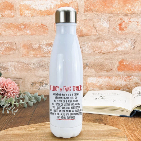 Frank Turner Eulogy Music Lyrics Water Bottle Gift