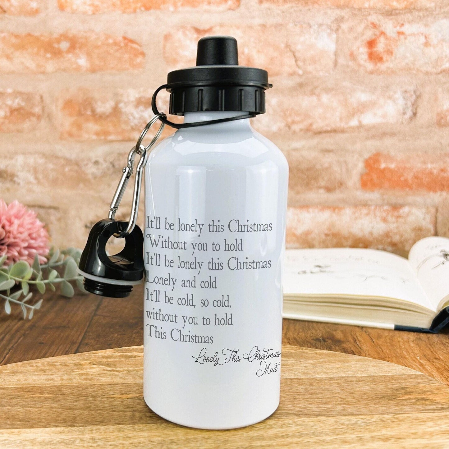 Lonely This Christmas Mud Christmas Song Lyrics Water Bottle Gift