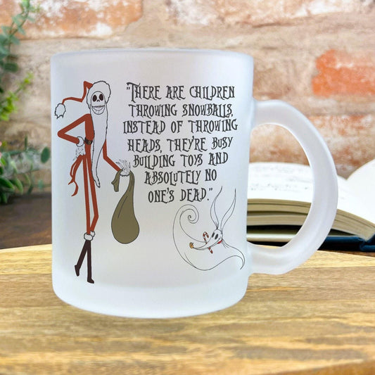 Nightmare Before Christmas Frosted Glass Movie Mug Secret Santa Gift XMAS Stocking Filler