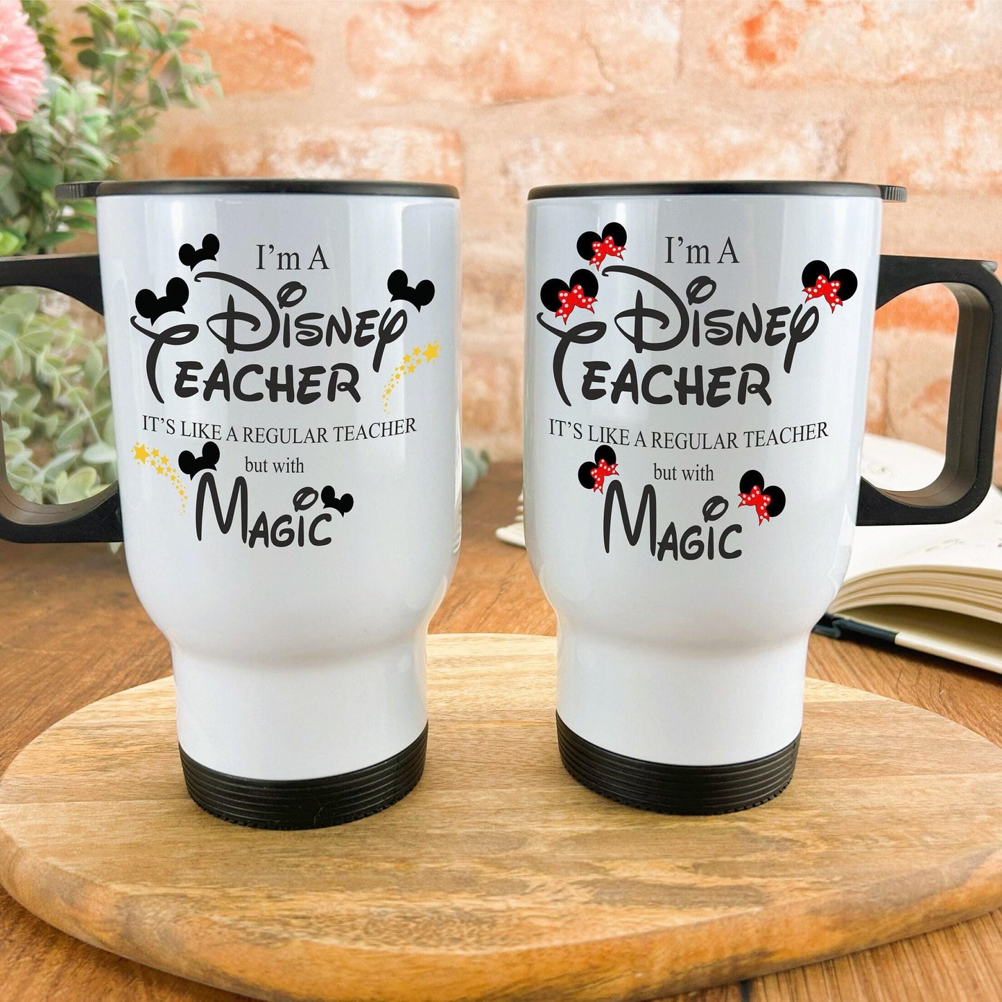Disney Teacher With Magic Travel Mug Personalised Gift