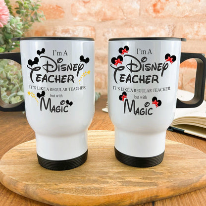 Disney Teacher With Magic Travel Mug Personalised Gift