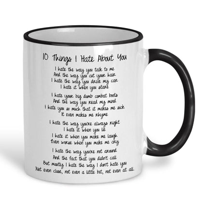 10 Things I Hate About You Film Quote Personalised Ceramic Mug