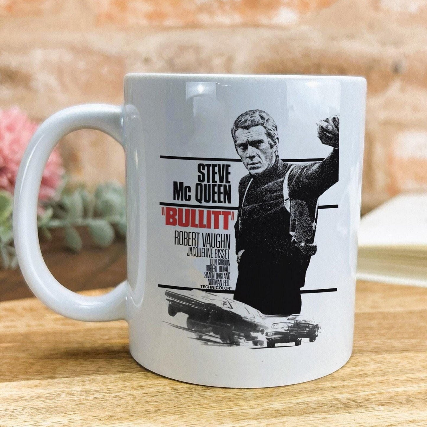 Bullitt 1968 Steve McQueen 60s Retro Poster Style Personalised Ceramic Mug