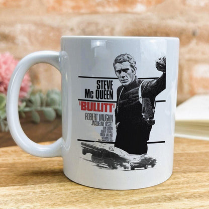 Bullitt 1968 Steve McQueen 60s Retro Poster Style Personalised Ceramic Mug