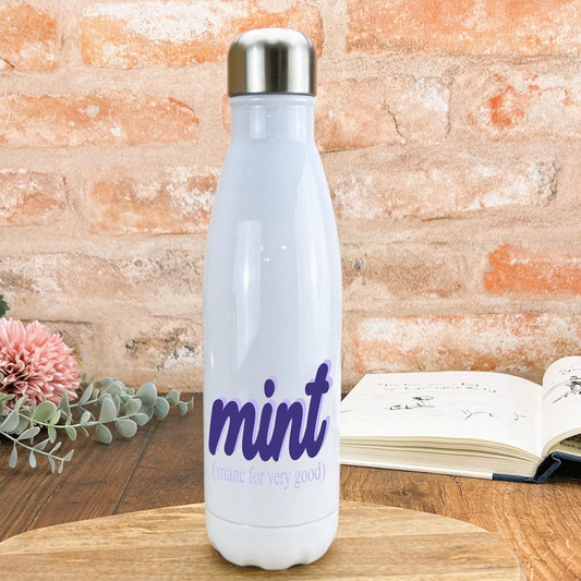 Mint Mancunian Quote - Personalised Water Bottle