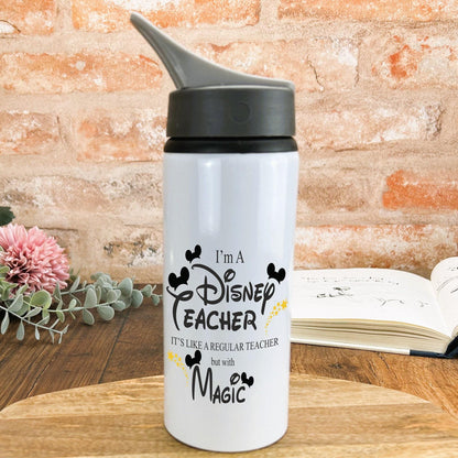 Disney Teacher With Magic Personalised Water Bottle Gift