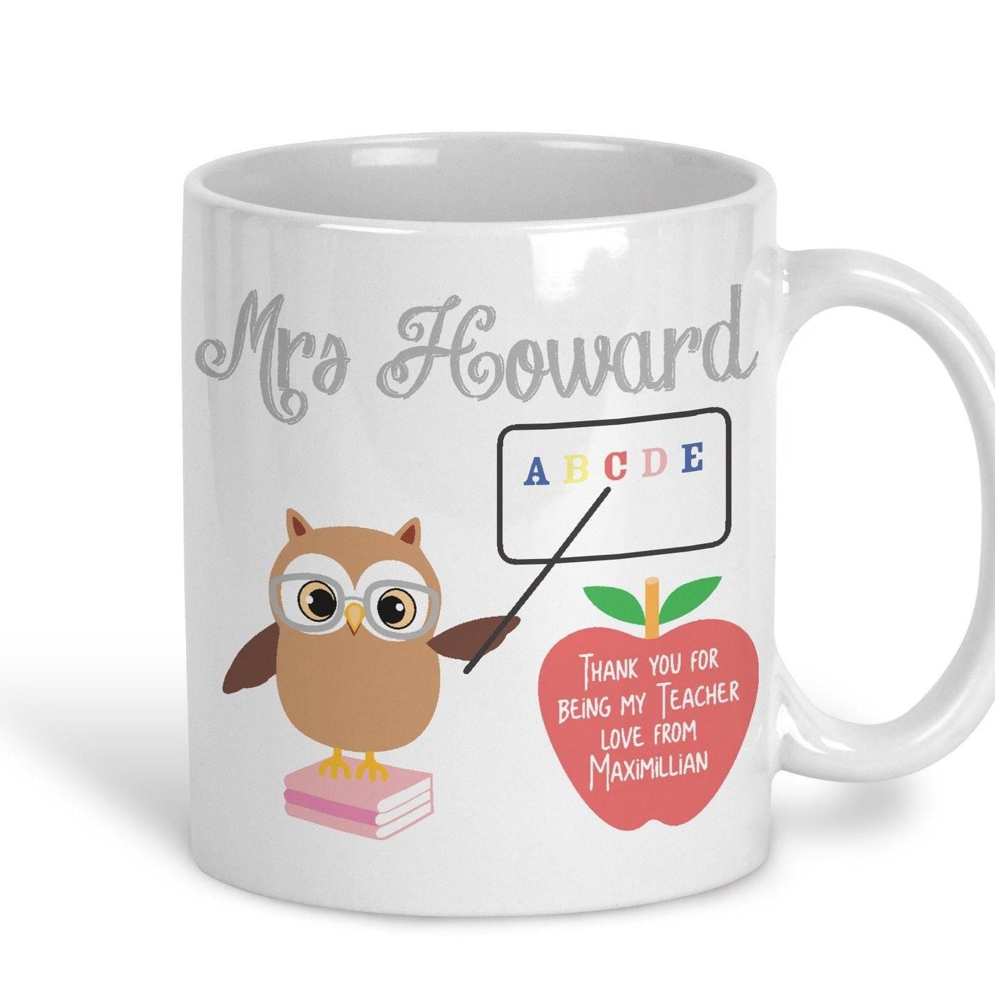 Owl Teacher Personalised Teachers Ceramic Mug